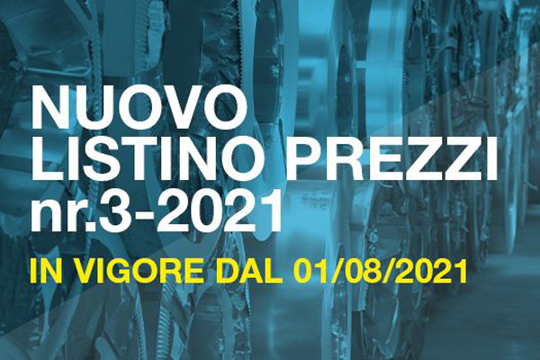 NUOVO LISTINO PREZZI 3-2021