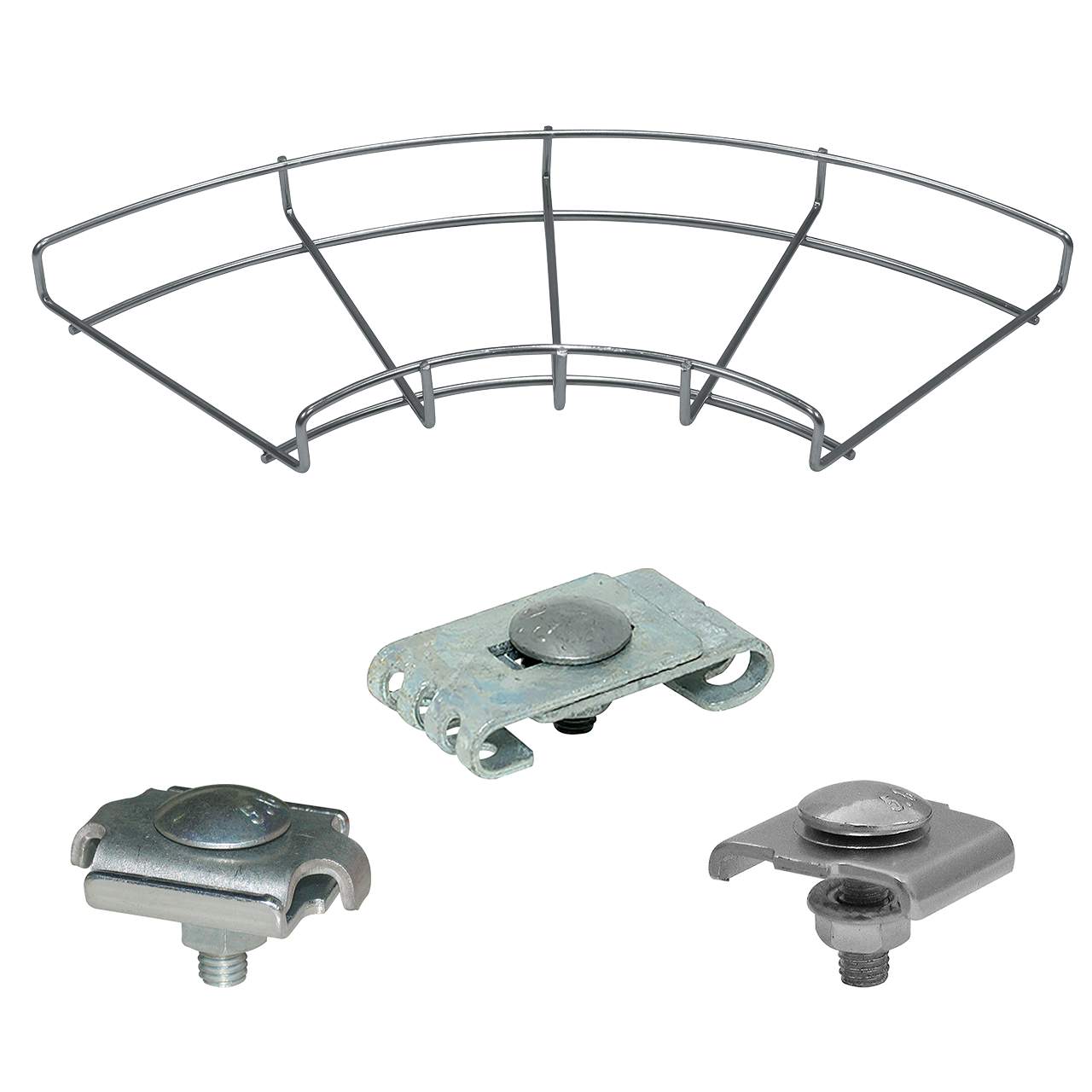 curva piana e morsetti di congiunzione