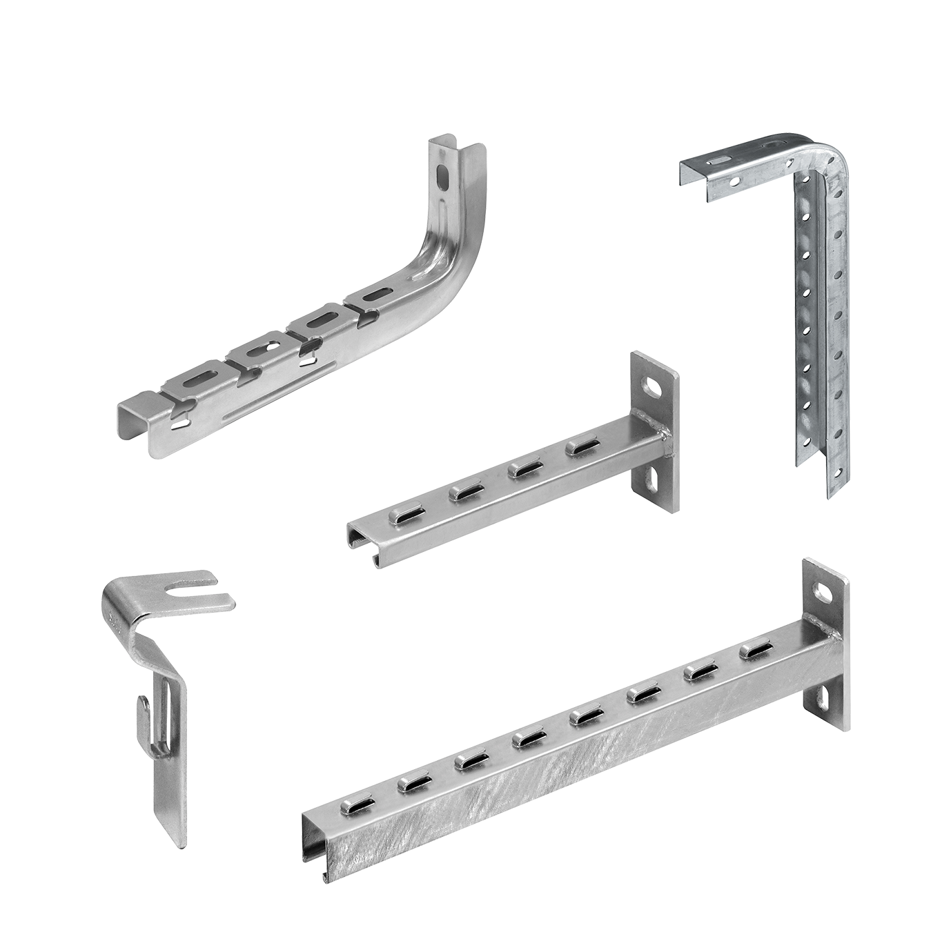 cinque staffe per mensole