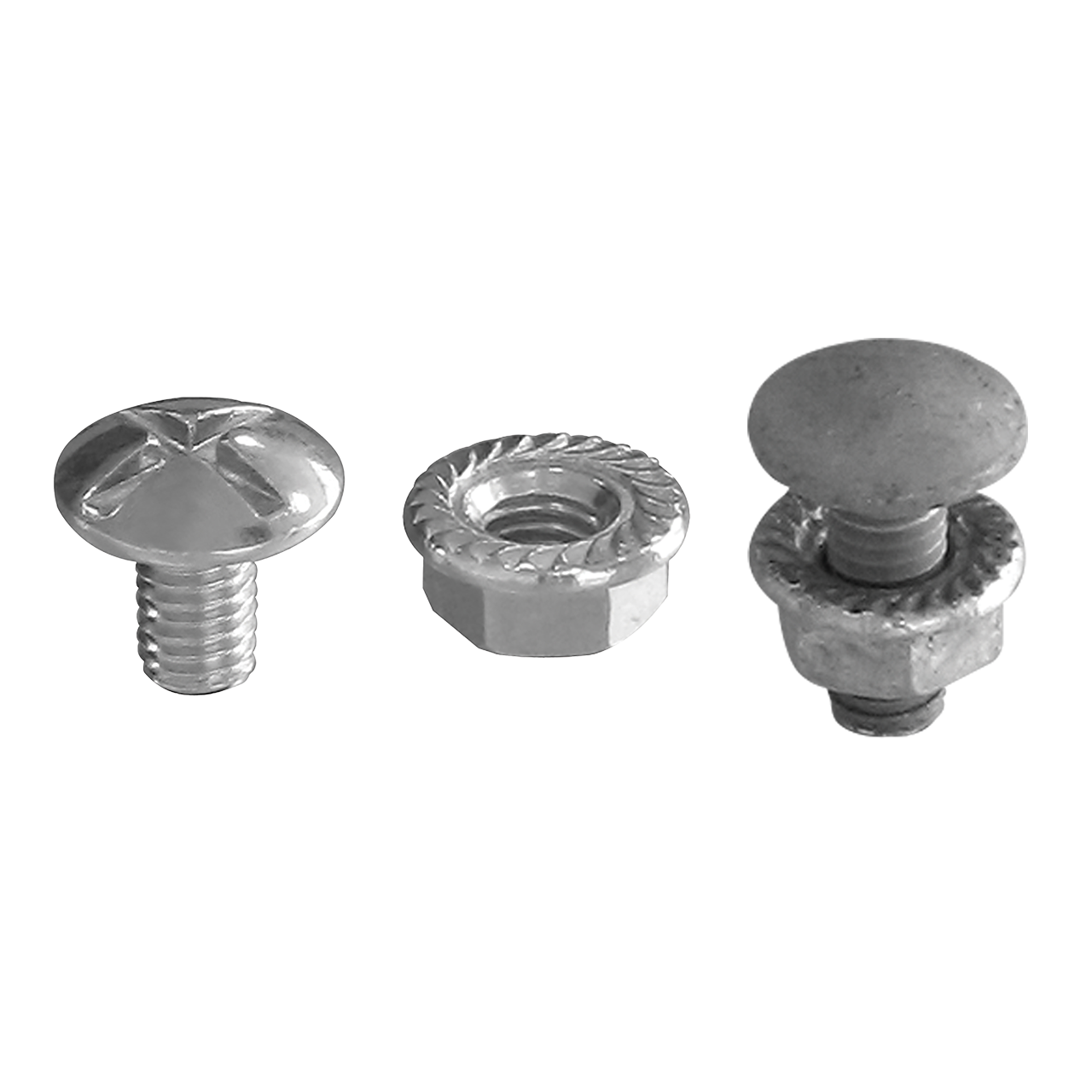 tre tipi di viti di dimensioni diverse