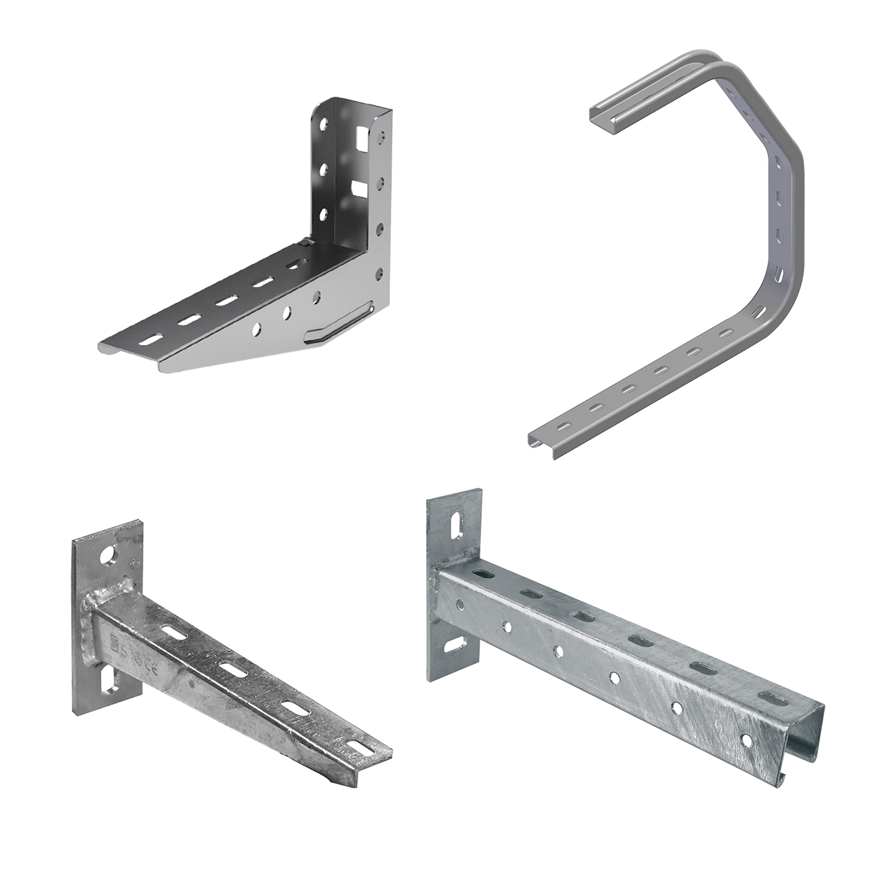 quattro tipi diversi di supporti per mensole