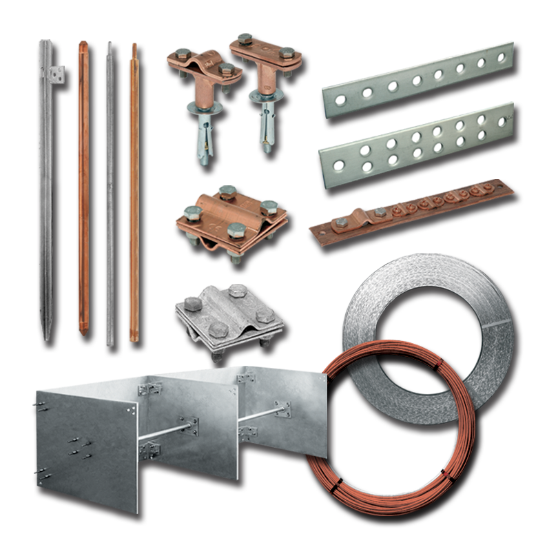 elementi per la messa a terra del parafulmine